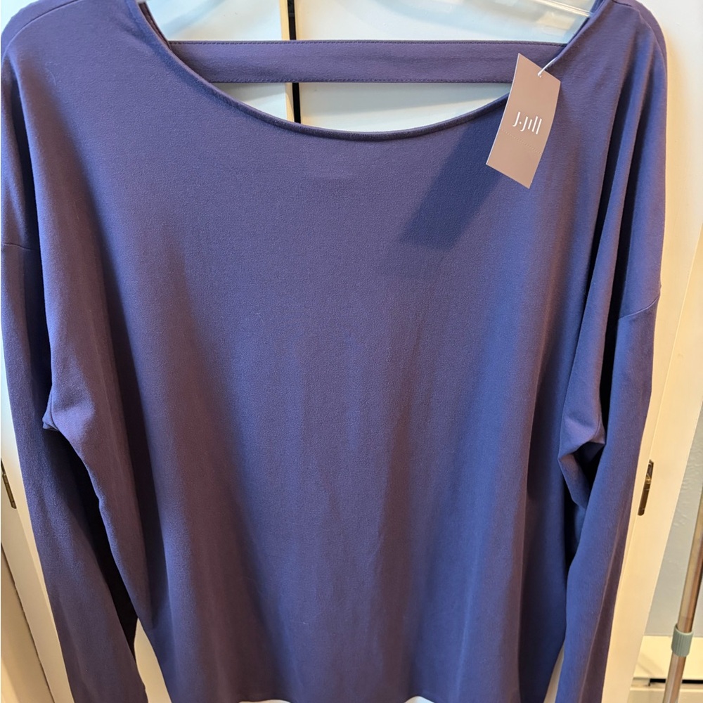 J. Jill Rich Purple Long Sleeve Top